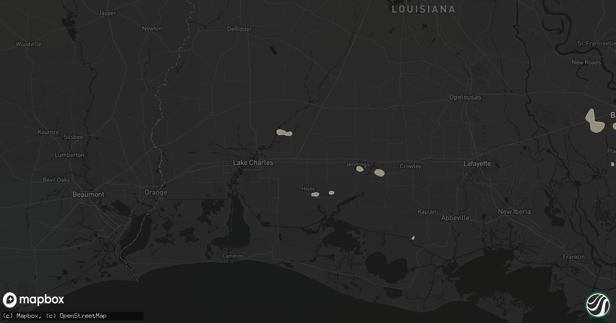 Hail map in Lacassine, LA on September 21, 2026