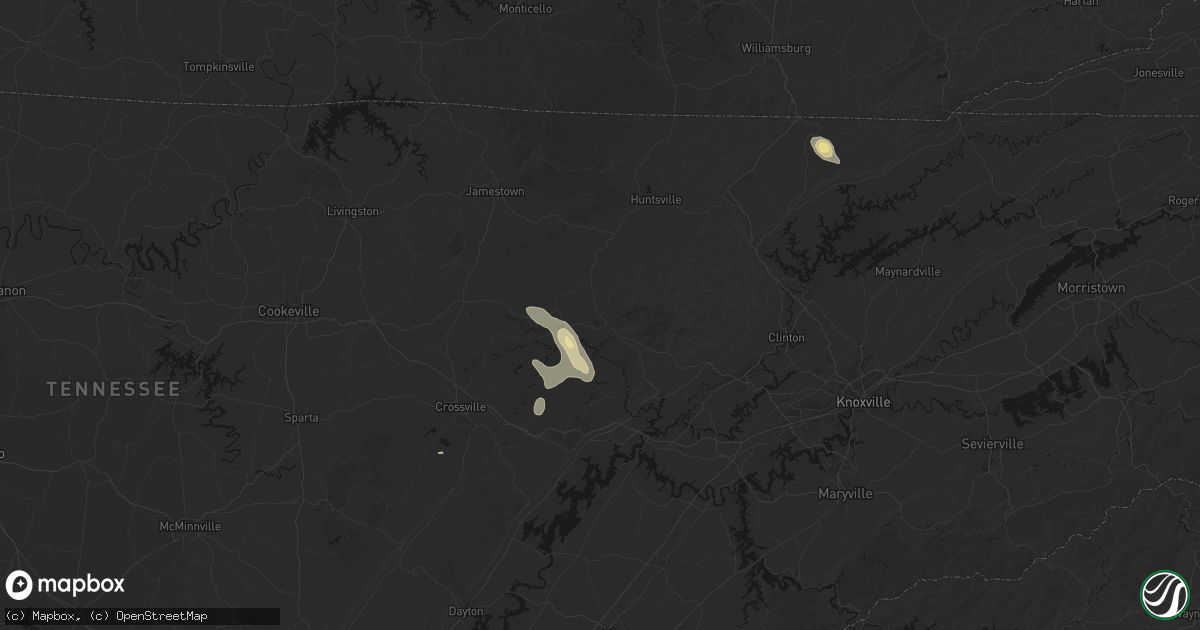 Hail map in Lancing, TN on September 21, 2026