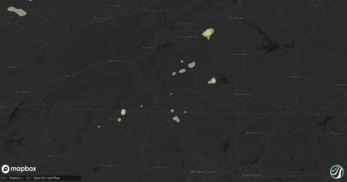 Hail map in Laurel Fork, VA on September 21, 2026