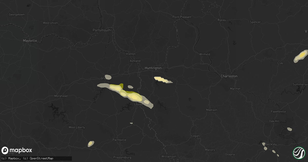 Hail map in Lavalette, WV on September 21, 2026