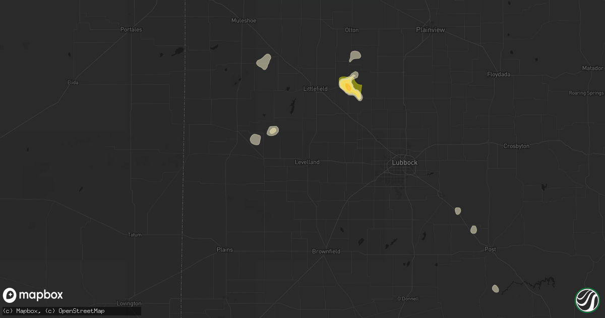 Hail map in Levelland, TX on September 21, 2026