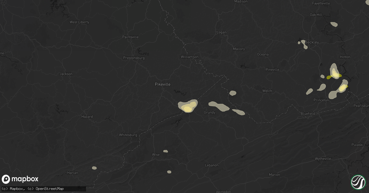 Hail map in Lick Creek, KY on September 21, 2026
