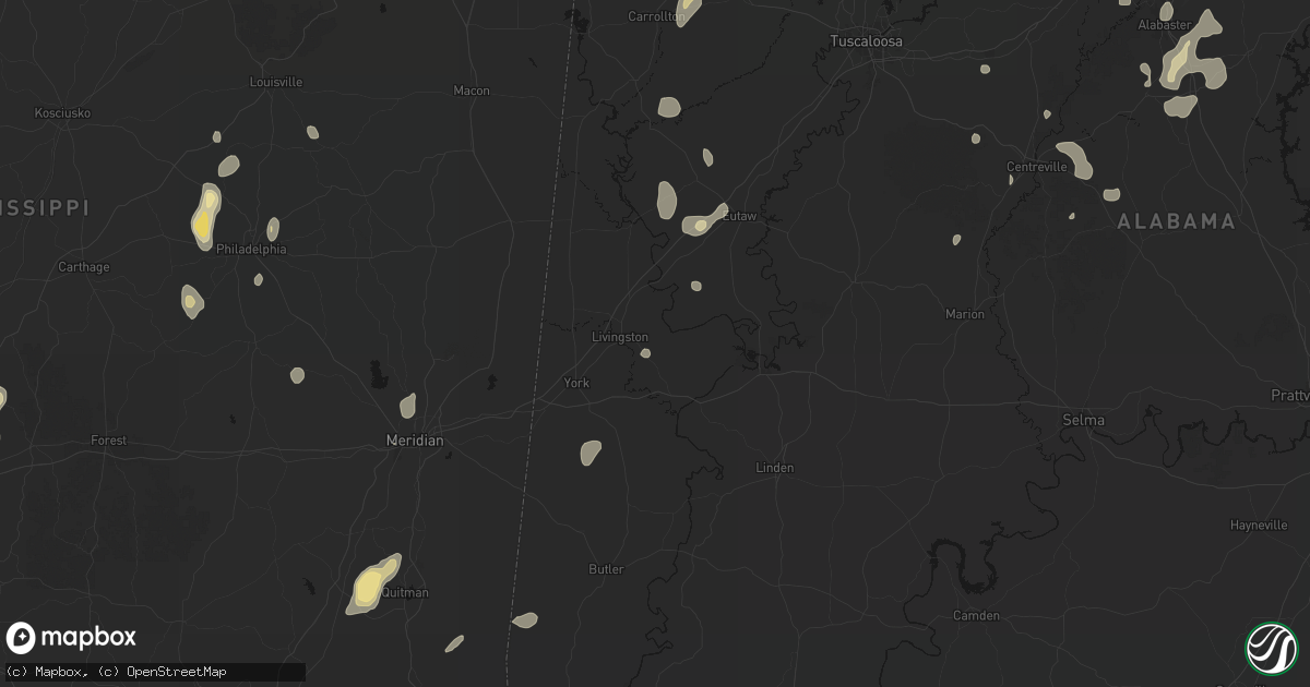 Hail map in Livingston, AL on September 21, 2026