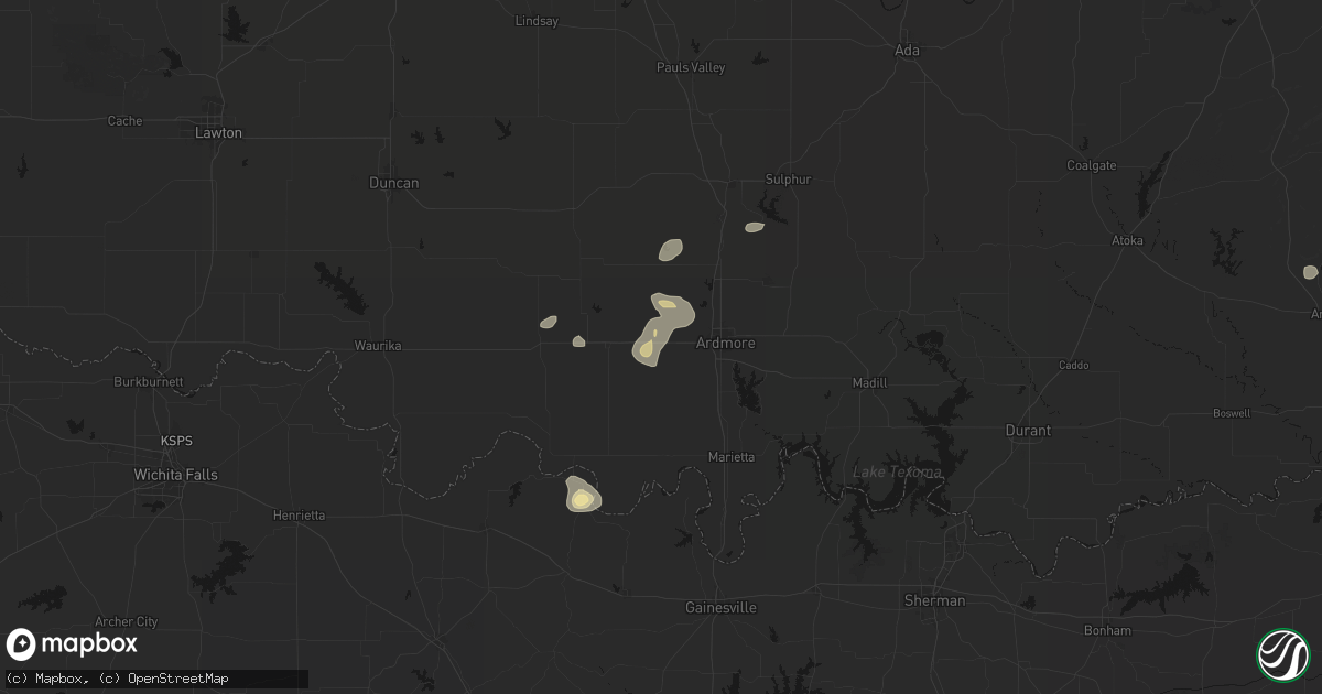 Hail map in Lone Grove, OK on September 21, 2026