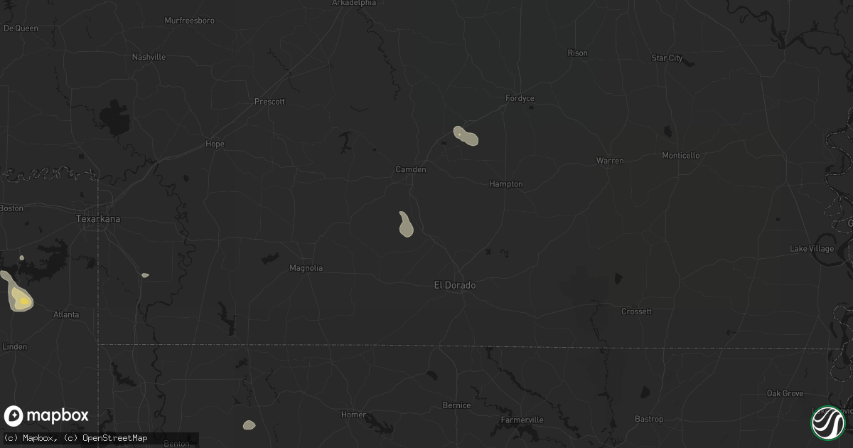 Hail map in Louann, AR on September 21, 2026