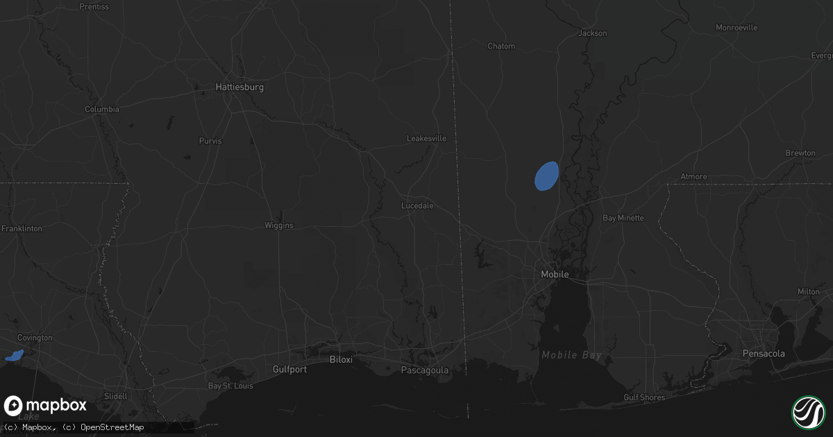 Hail map in Lucedale, MS on September 21, 2026