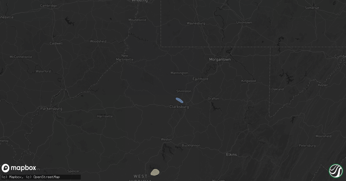 Hail map in Lumberport, WV on September 21, 2026