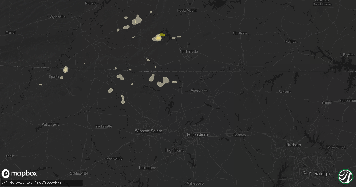 Hail map in Madison, NC on September 21, 2026