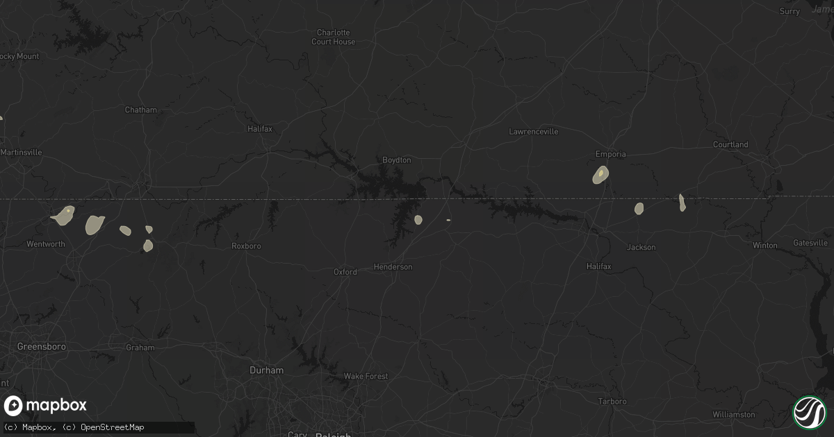 Hail map in Manson, NC on September 21, 2026