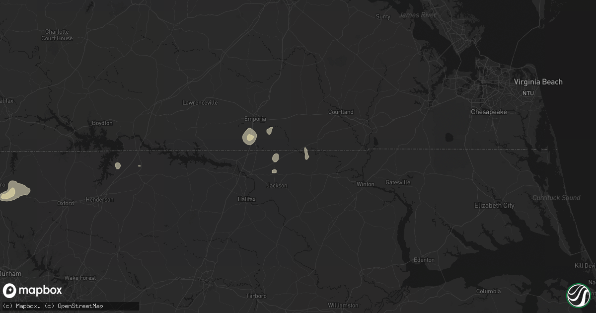 Hail map in Margarettsville, NC on September 21, 2026