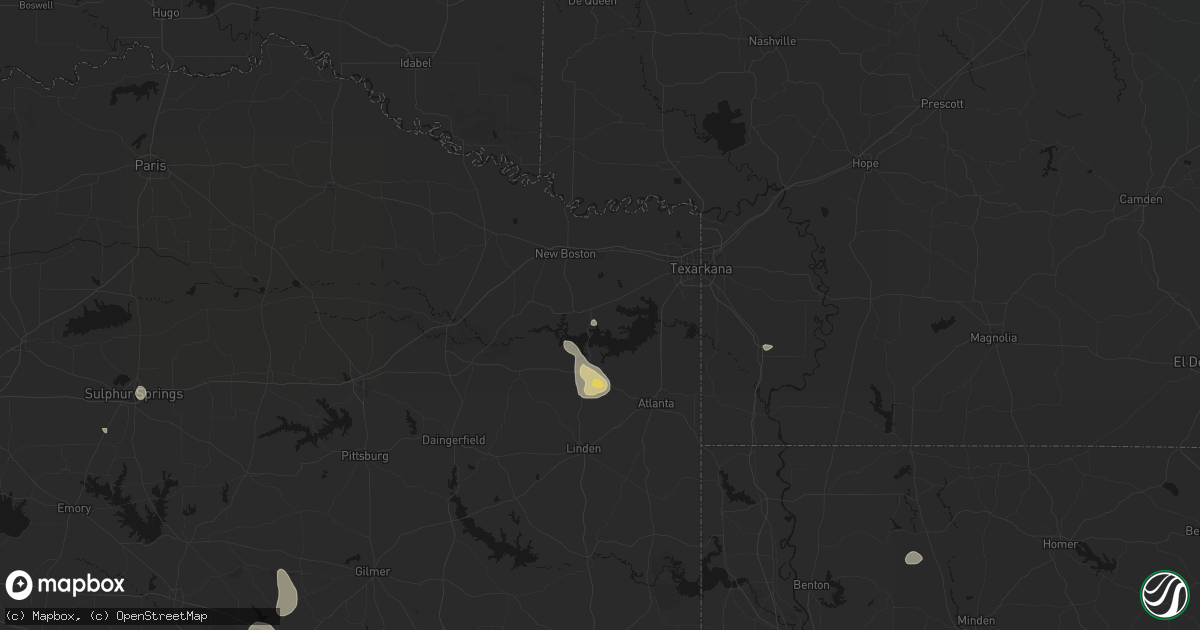 Hail map in Maud, TX on September 21, 2026
