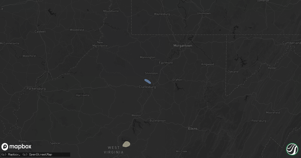 Hail map in Meadowbrook, WV on September 21, 2026