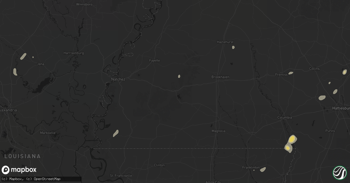 Hail map in Meadville, MS on September 21, 2026