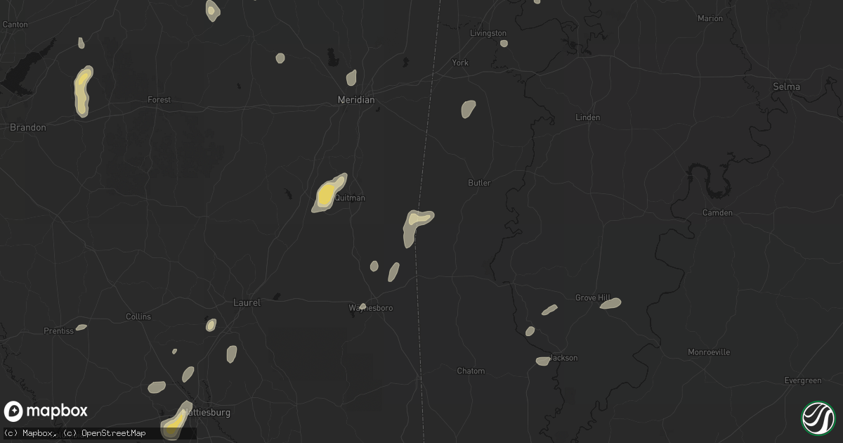 Hail map in Melvin, AL on September 21, 2026