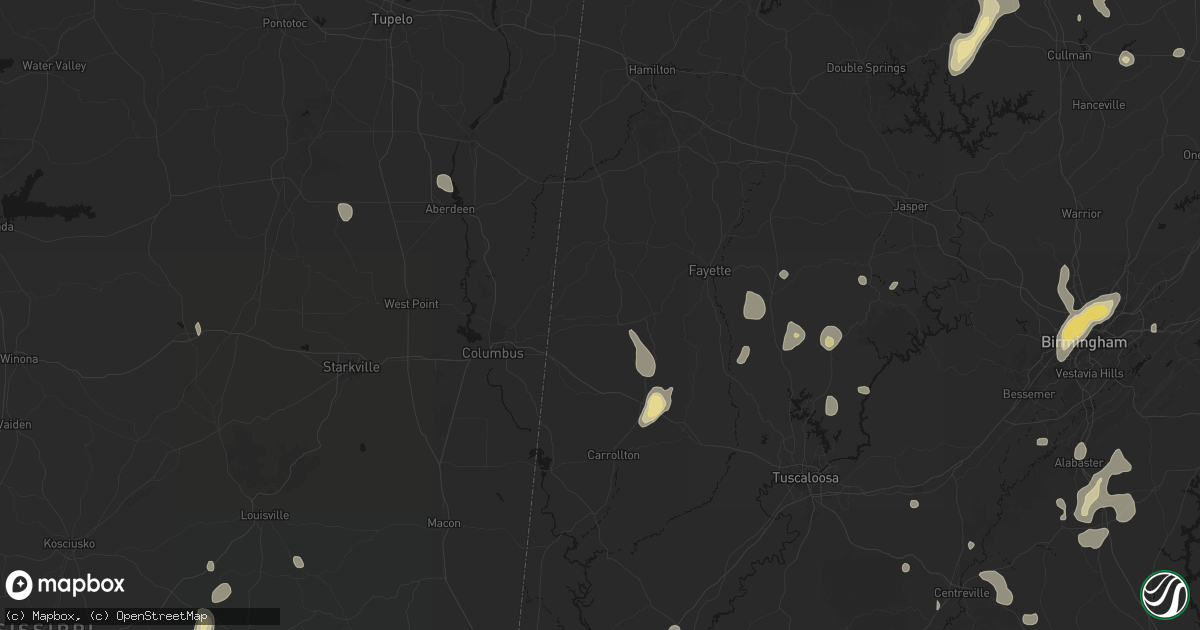 Hail map in Millport, AL on September 21, 2026