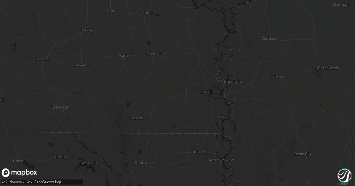 Hail map in Montrose, AR on September 21, 2026