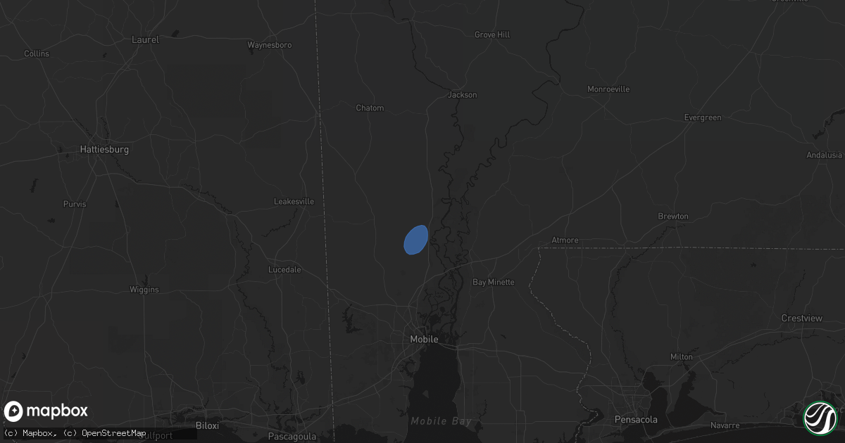 Hail map in Mount Vernon, AL on September 21, 2026