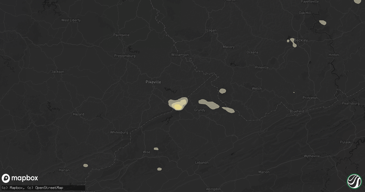 Hail map in Mouthcard, KY on September 21, 2026