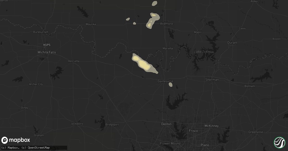 Hail map in Muenster, TX on September 21, 2026