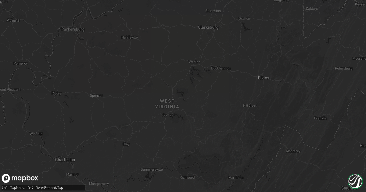 Hail map in Napier, WV on September 21, 2026