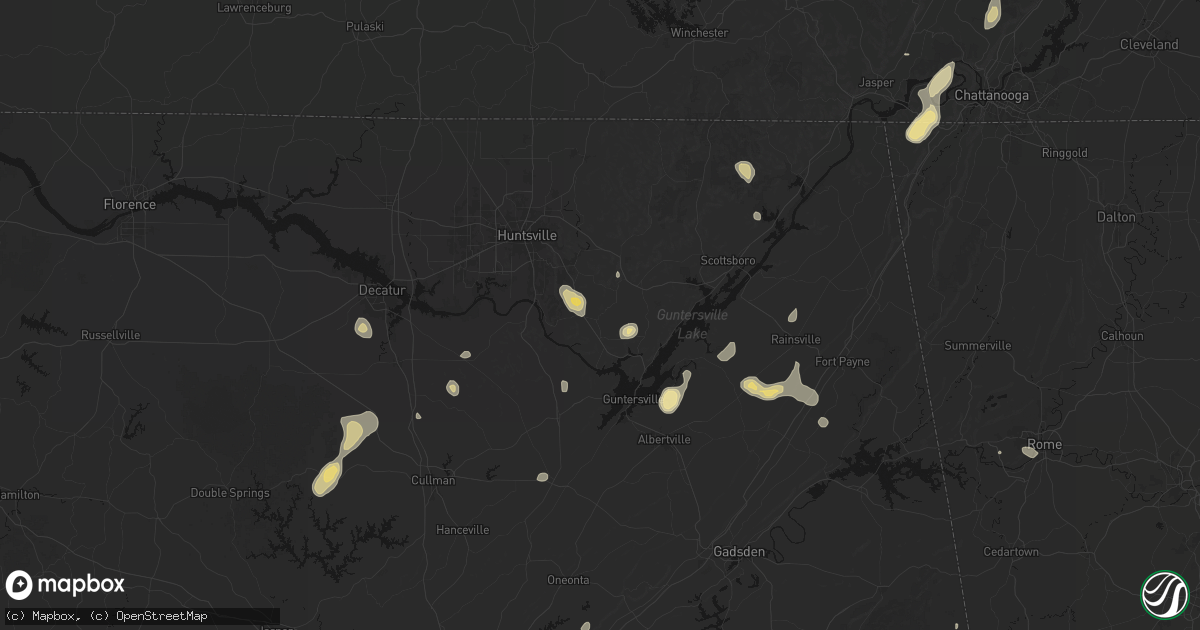 Hail map in New Hope, AL on September 21, 2026