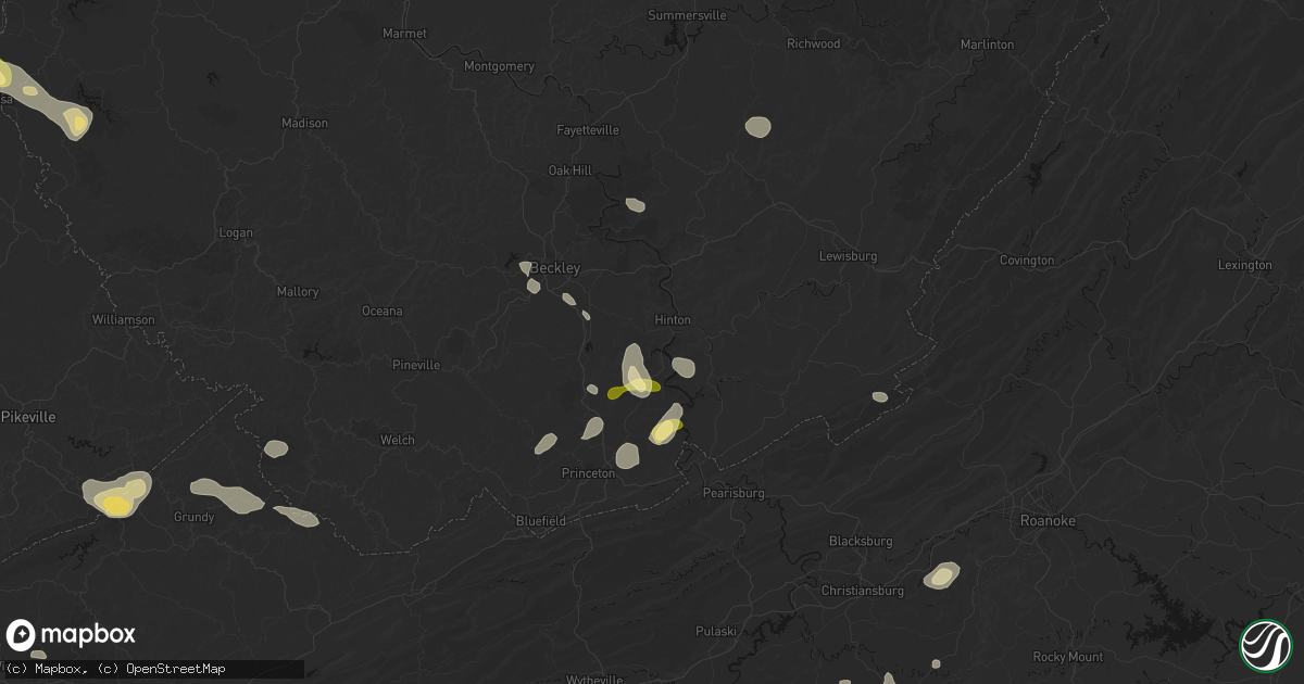 Hail map in Nimitz, WV on September 21, 2026