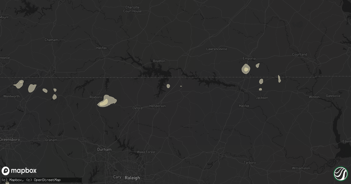 Hail map in Norlina, NC on September 21, 2026
