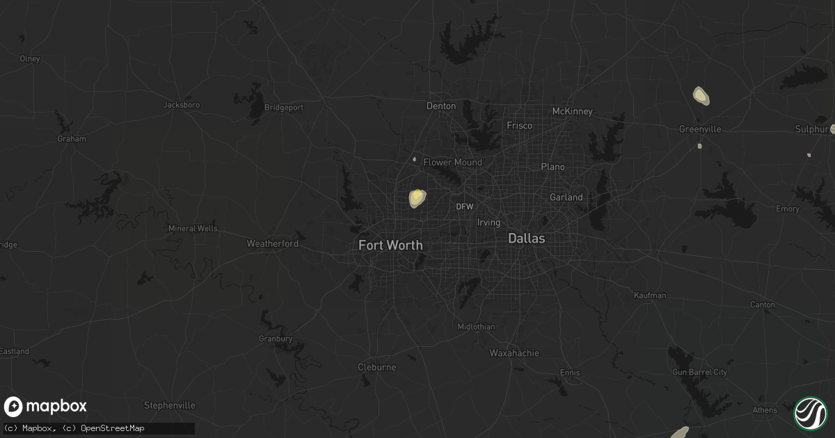 Hail map in North Richland Hills, TX on September 21, 2026