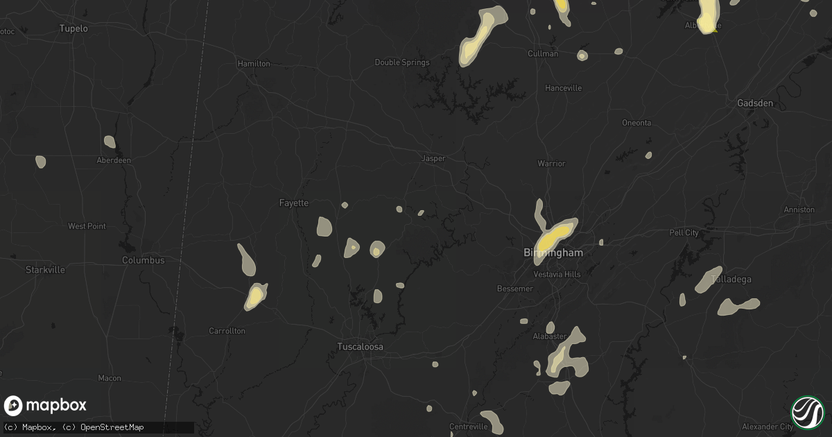 Hail map in Oakman, AL on September 21, 2026
