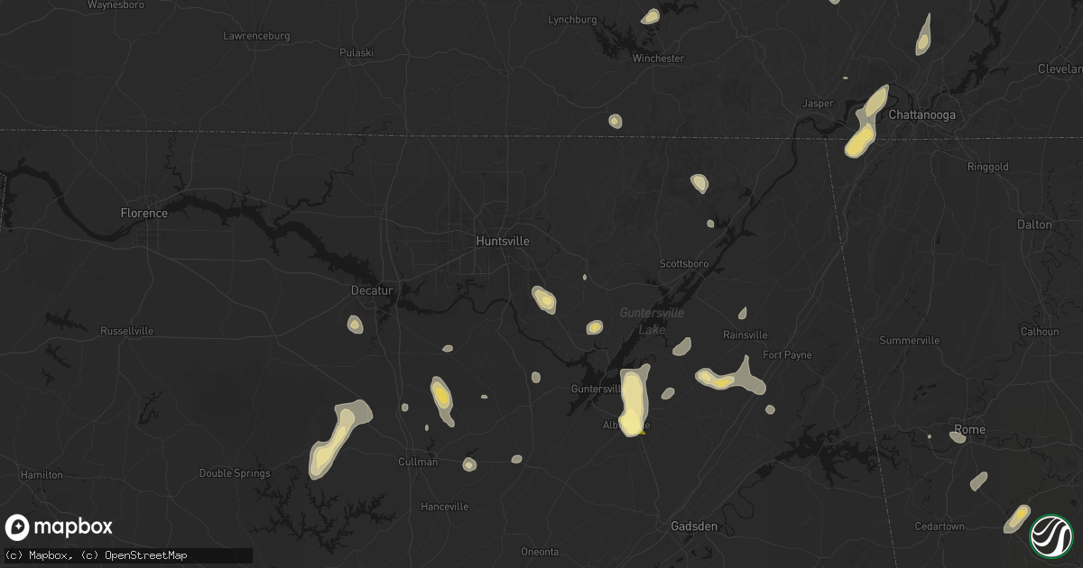 Hail map in Owens Cross Roads, AL on September 21, 2026