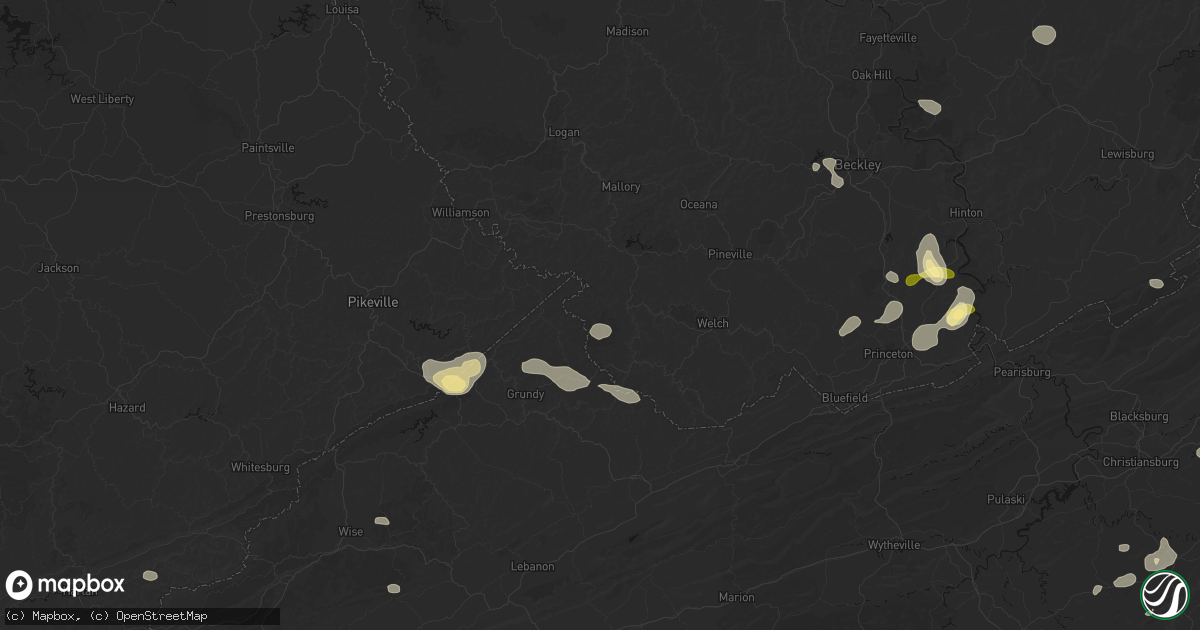Hail map in Panther, WV on September 21, 2026