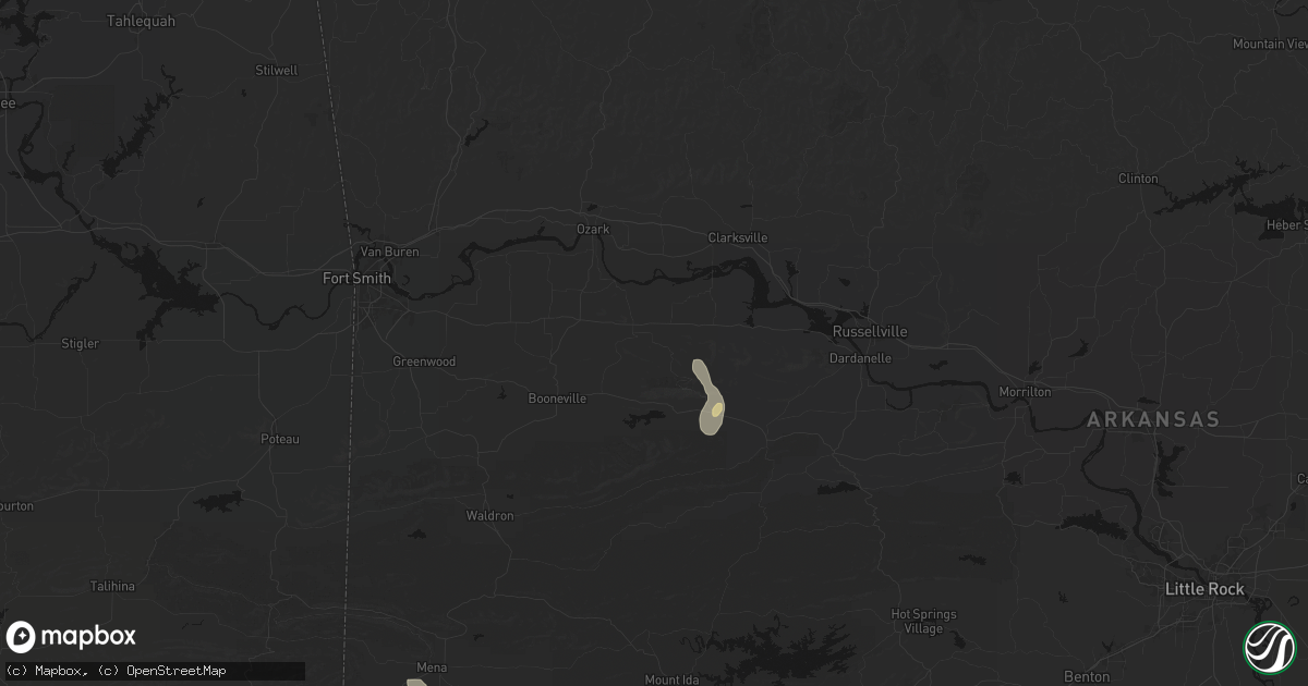 Hail map in Paris, AR on September 21, 2026