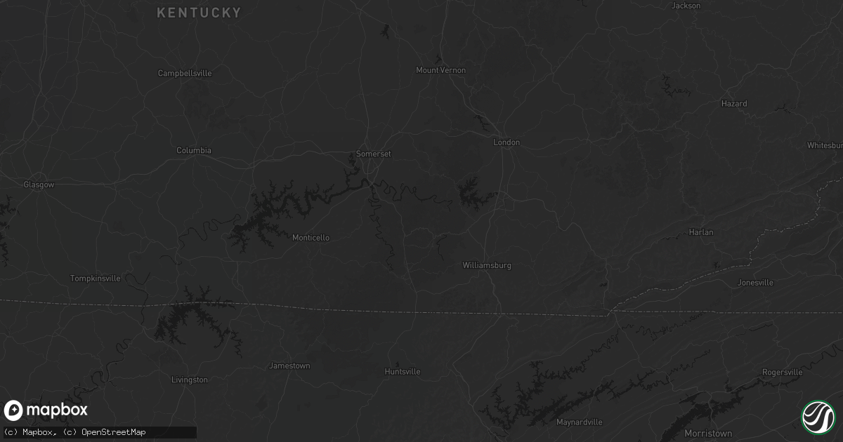 Hail map in Parkers Lake, KY on September 21, 2026