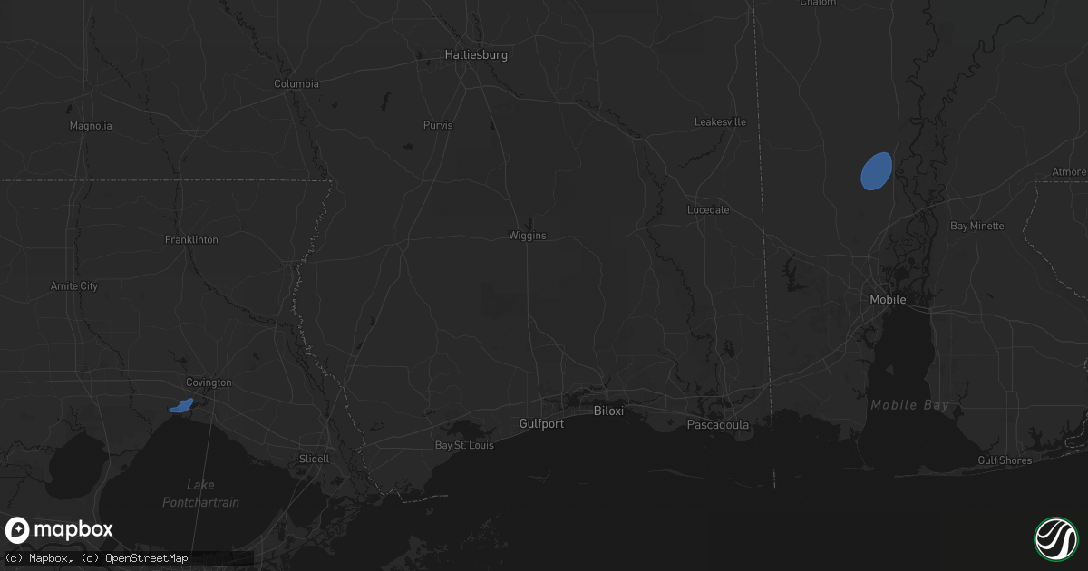 Hail map in Perkinston, MS on September 21, 2026