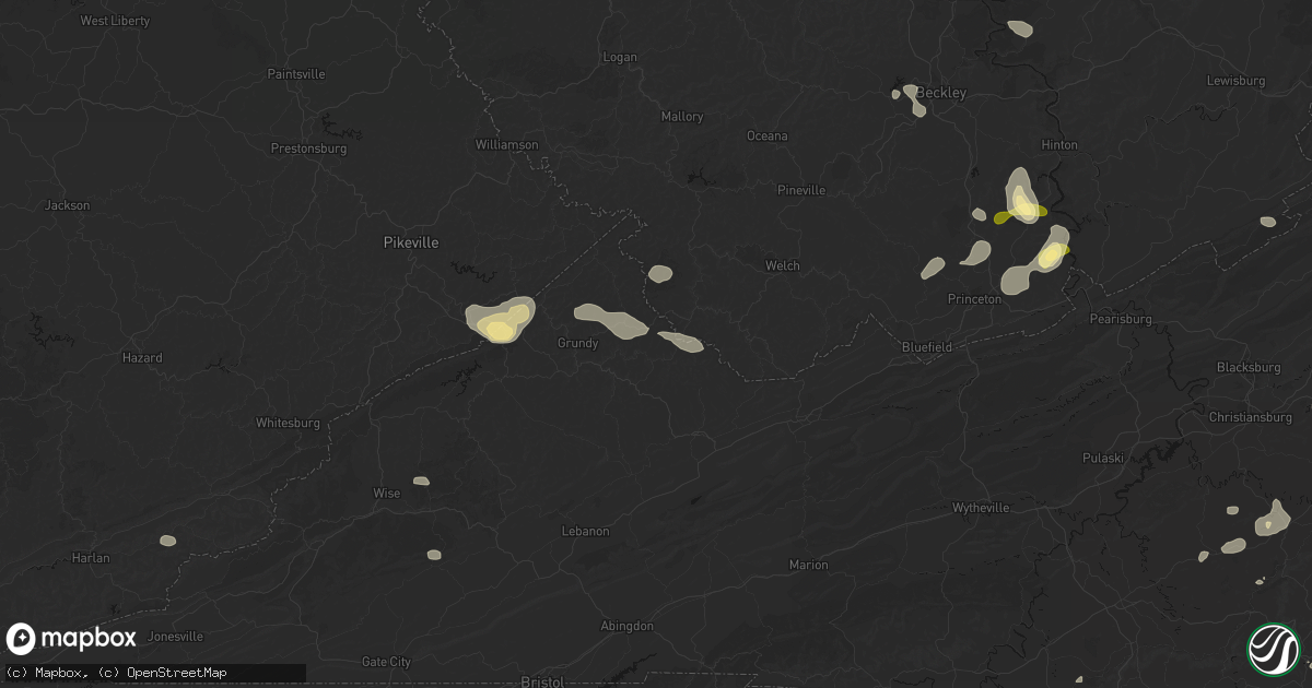 Hail map in Pilgrims Knob, VA on September 21, 2026