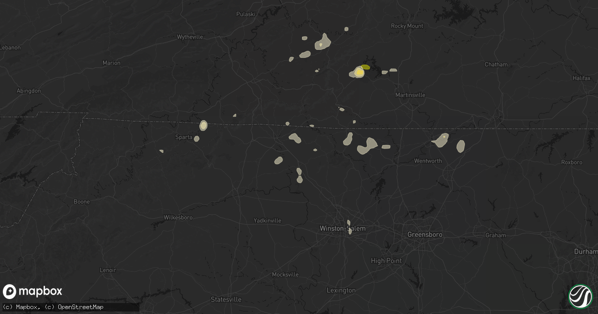 Hail map in Pilot Mountain, NC on September 21, 2026
