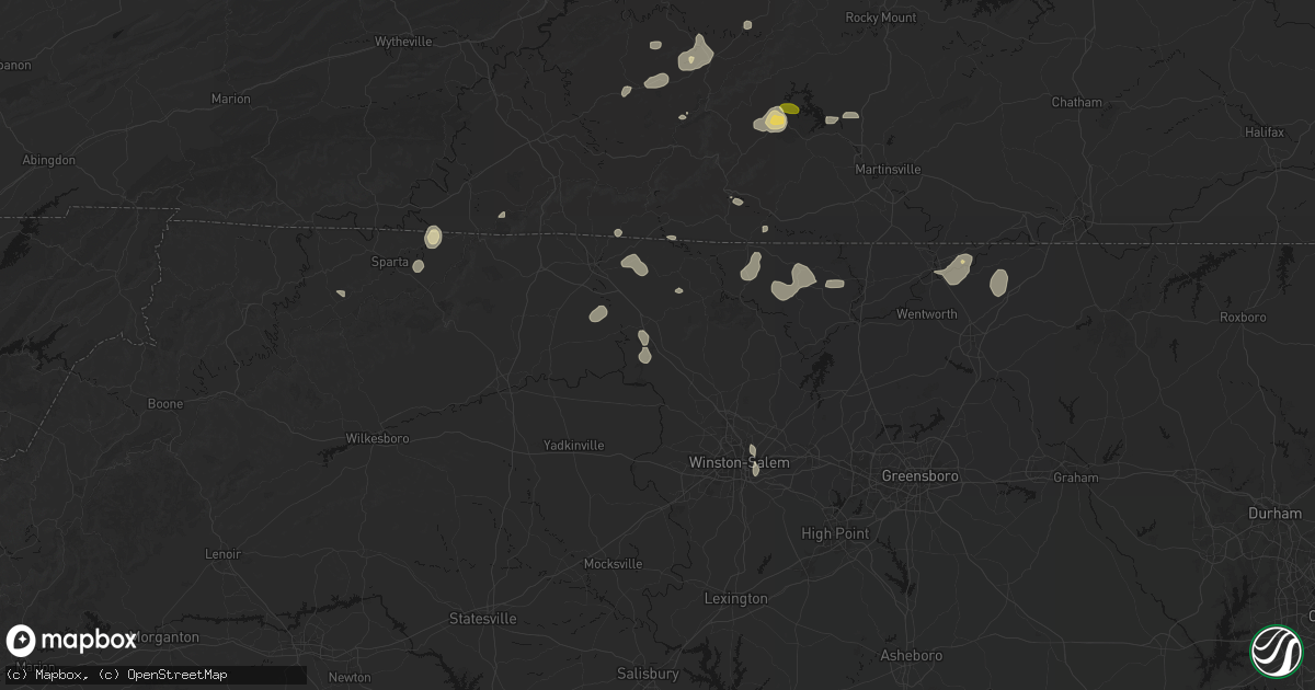 Hail map in Pinnacle, NC on September 21, 2026