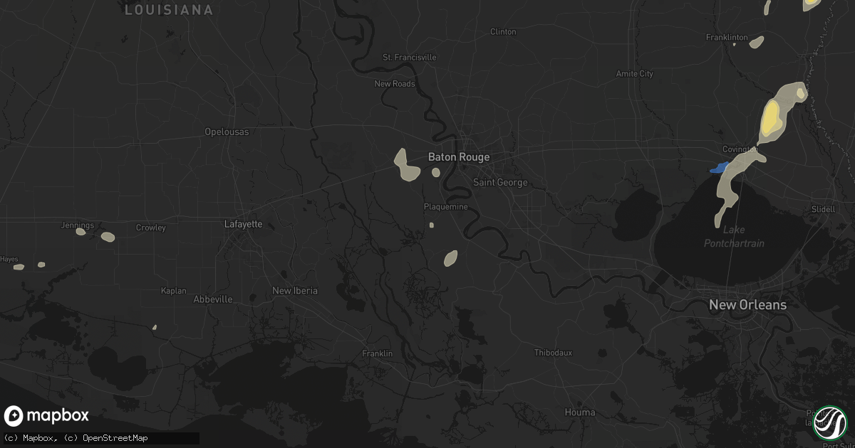 Hail map in Plaquemine, LA on September 21, 2026