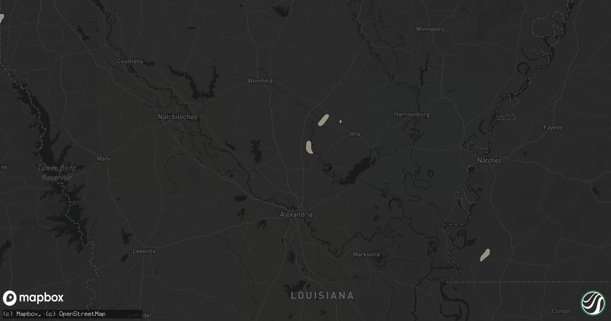 Hail map in Pollock, LA on September 21, 2026