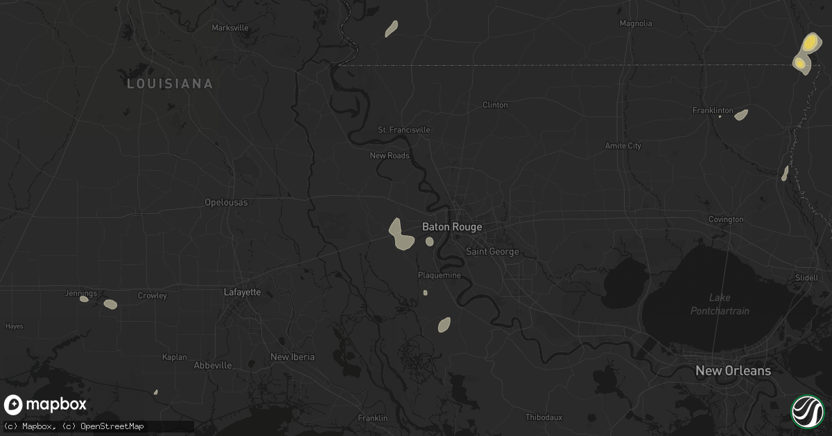 Hail map in Port Allen, LA on September 21, 2026