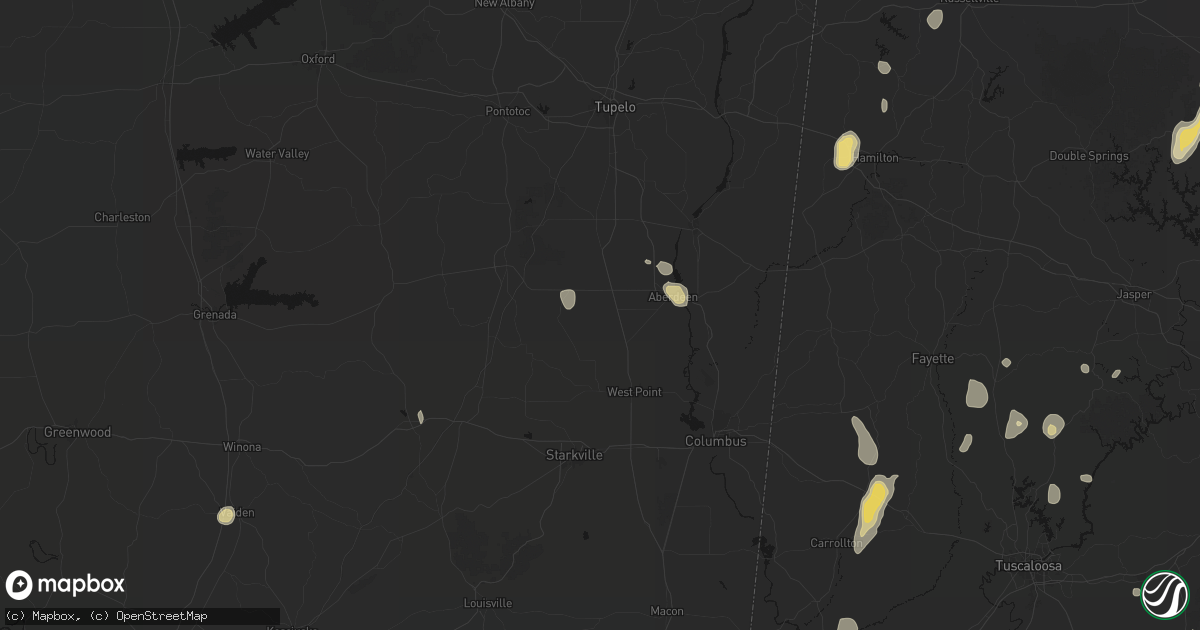 Hail map in Prairie, MS on September 21, 2026