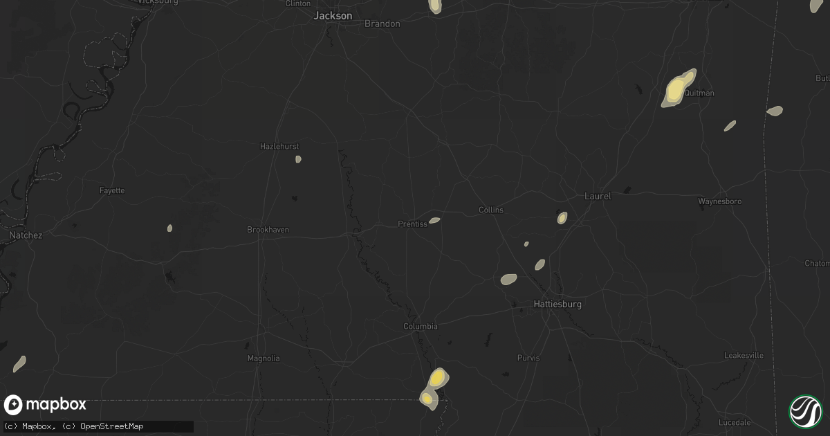 Hail map in Prentiss, MS on September 21, 2026