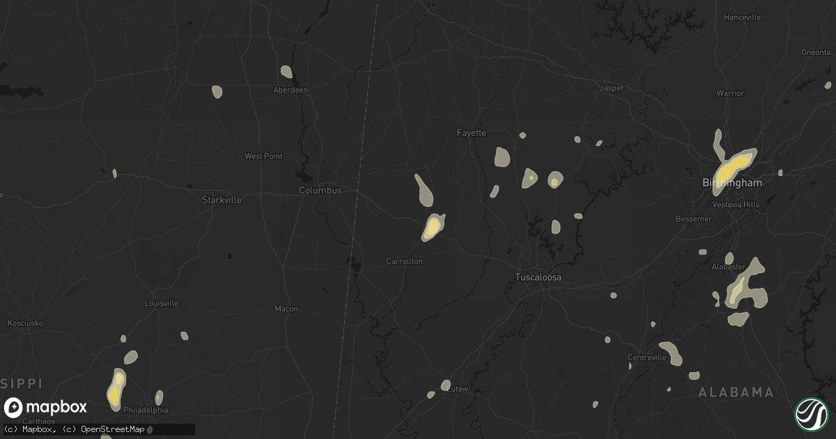 Hail map in Reform, AL on September 21, 2026