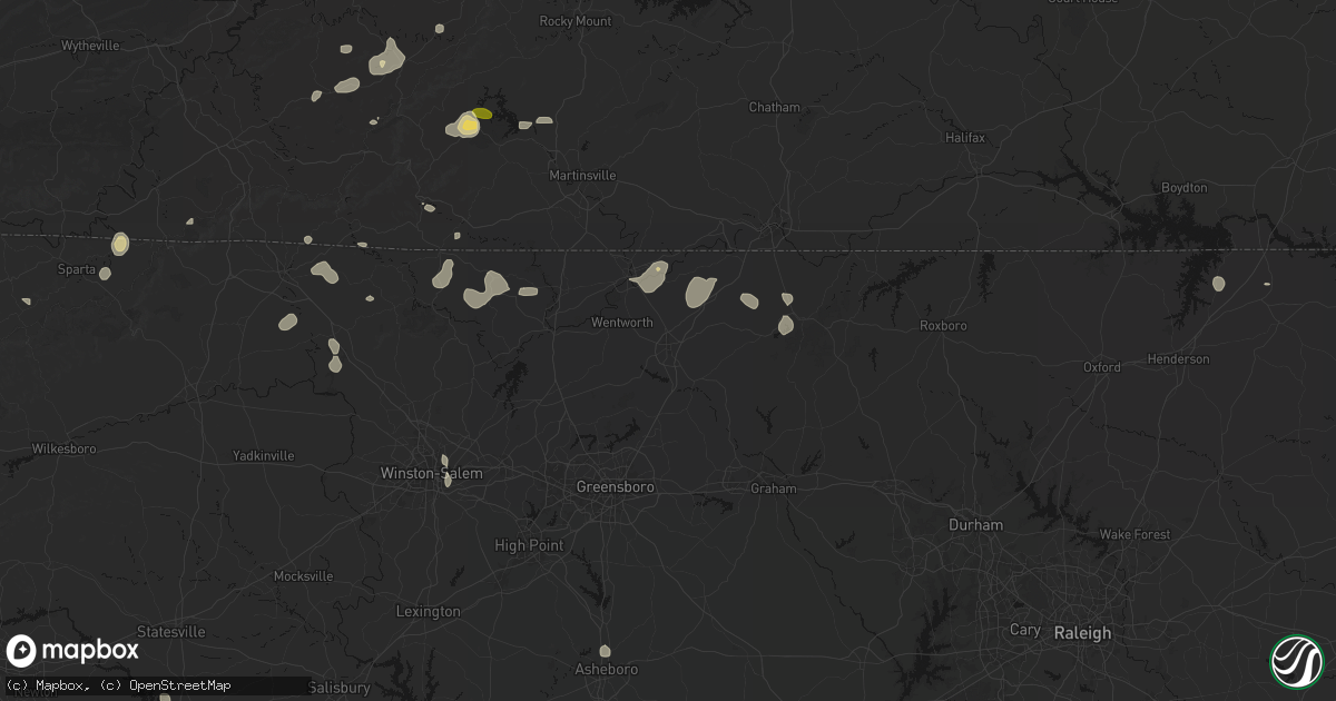 Hail map in Reidsville, NC on September 21, 2026