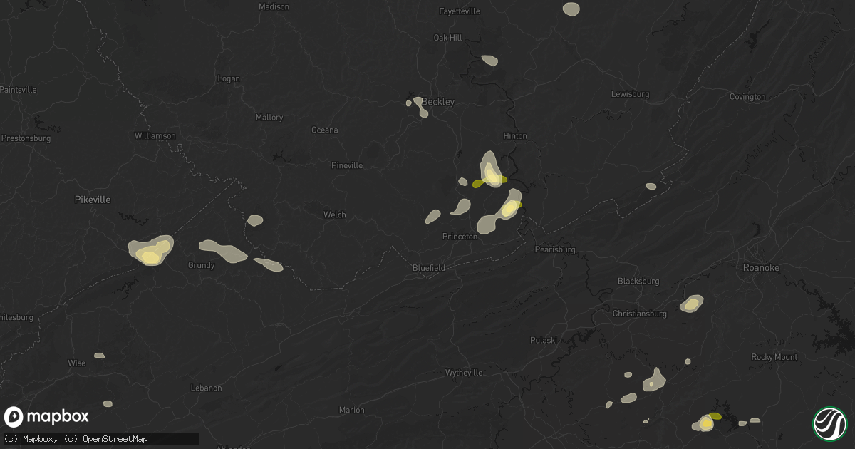 Hail map in Rock, WV on September 21, 2026