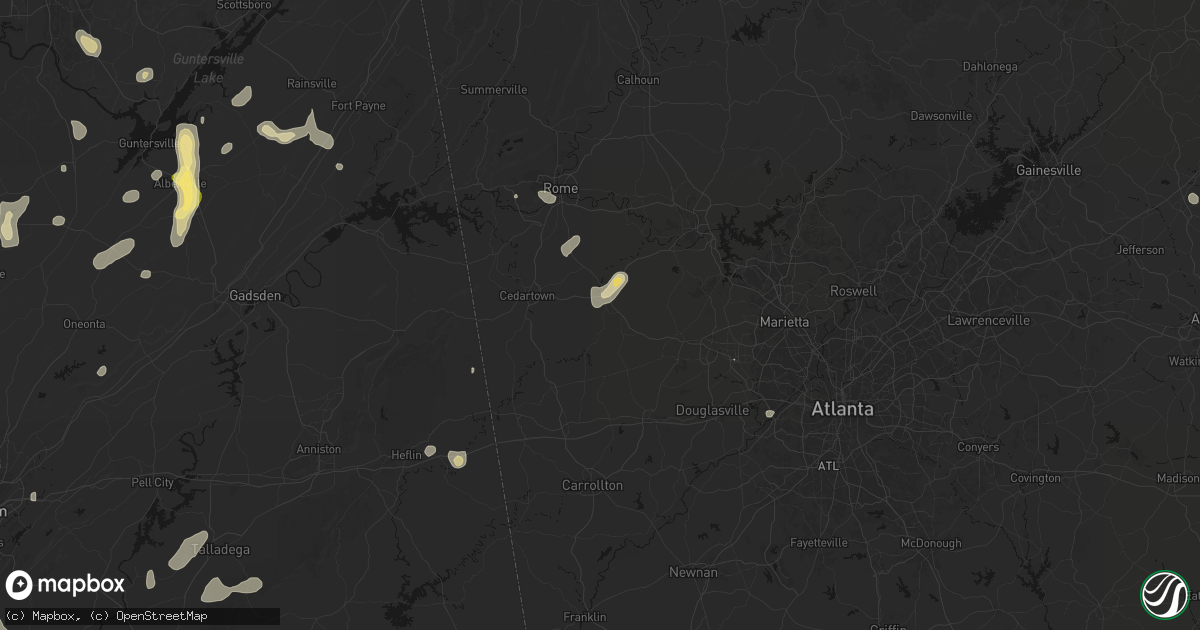 Hail map in Rockmart, GA on September 21, 2026