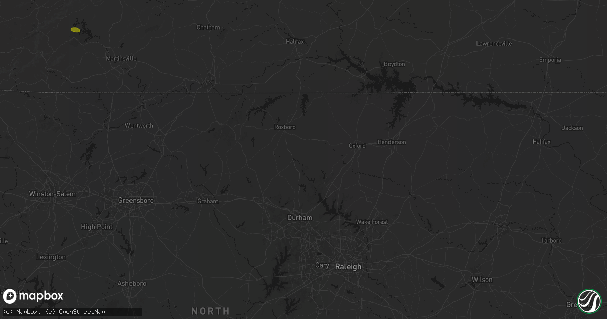 Hail map in Rougemont, NC on September 21, 2026
