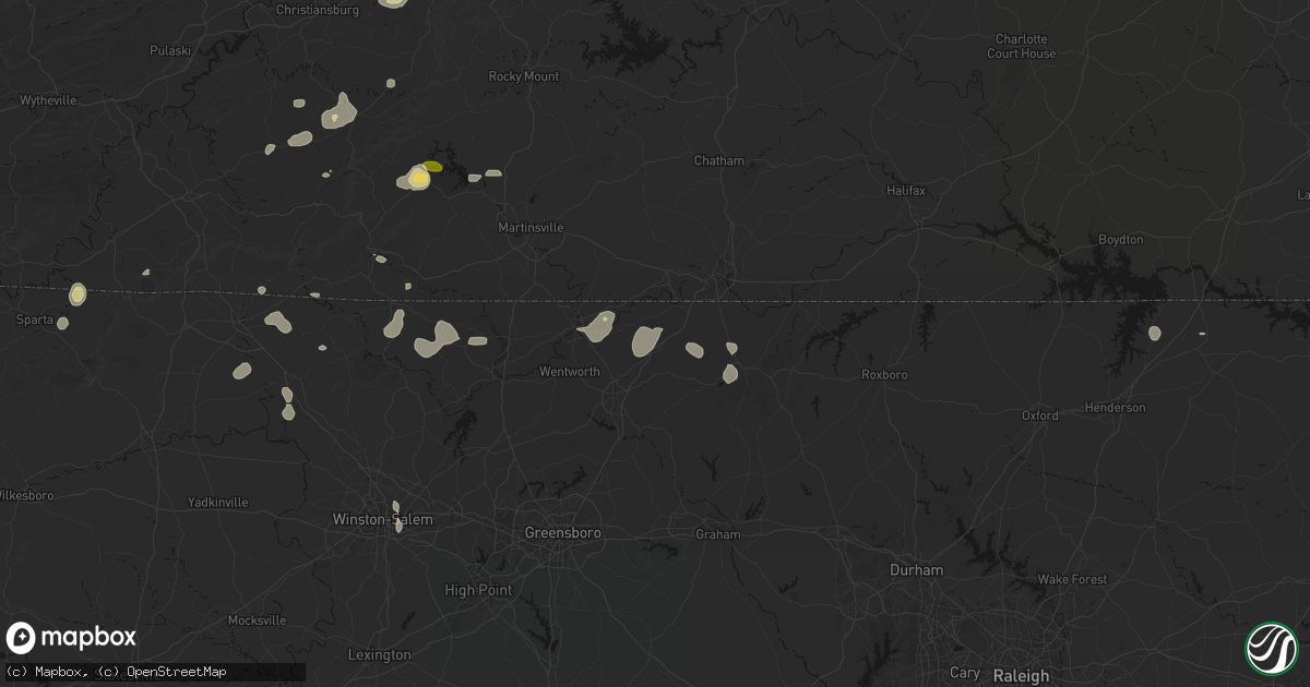 Hail map in Ruffin, NC on September 21, 2026