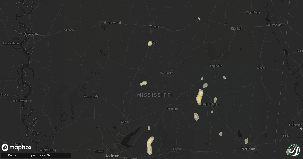 Hail map in Sallis, MS on September 21, 2026