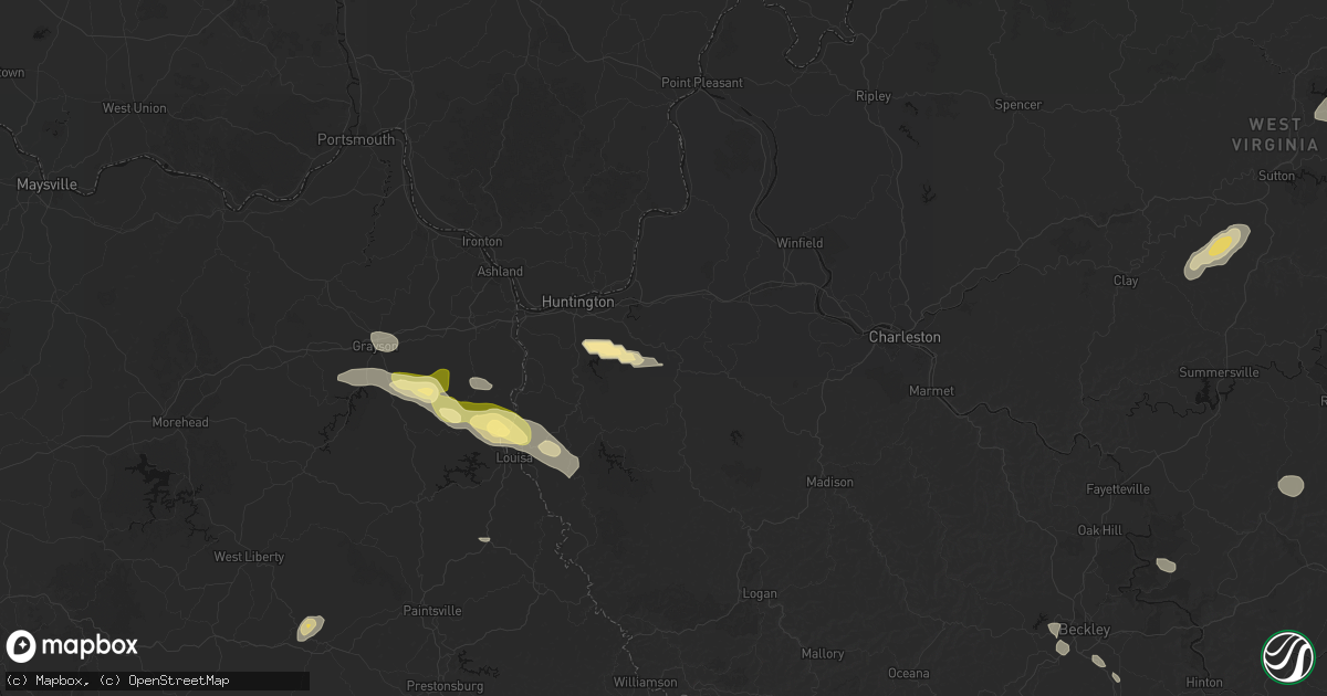 Hail map in Salt Rock, WV on September 21, 2026